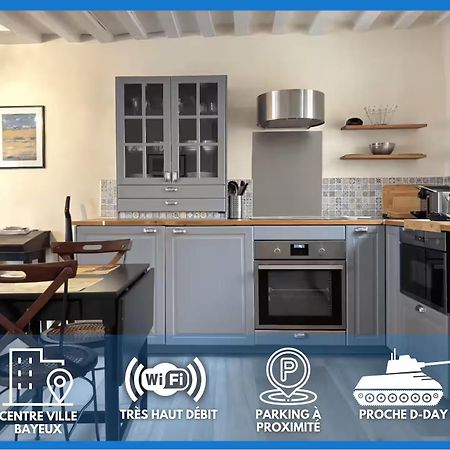 Les Remparts Apt Spacieux 1 Er Etage Renove Joliment Decore Bien Equipe Plein Centre Bayeux Proche Plages Du Debarquement Parking Gratuit A Proximite 外观 照片